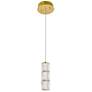 2_Elegant Lighting Polaris 2 1/4" Wide Gold and Crystal LED Mini Pendant
