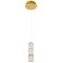 Elegant Lighting Polaris 2 1/4" Wide Gold and Crystal LED Mini Pendant