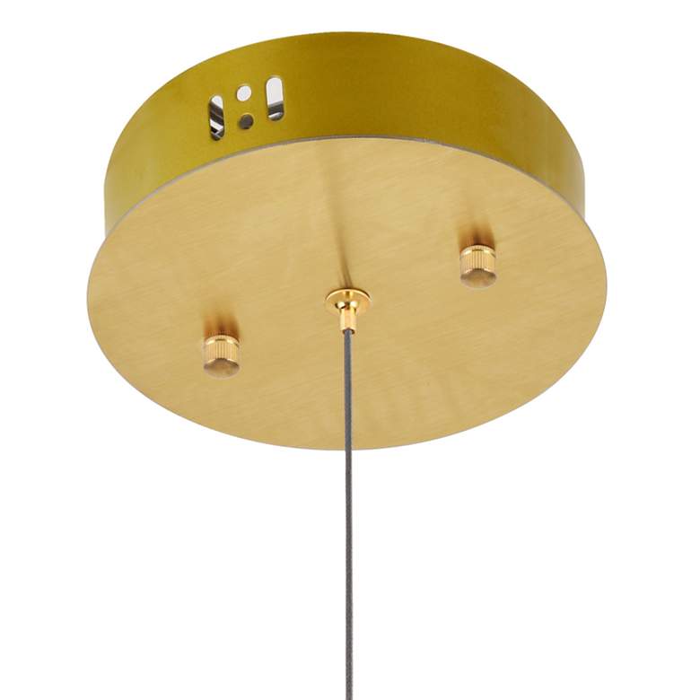 Image 5 Elegant Lighting Polaris 2 1/4" Wide Gold and Crystal LED Mini Pendant more views