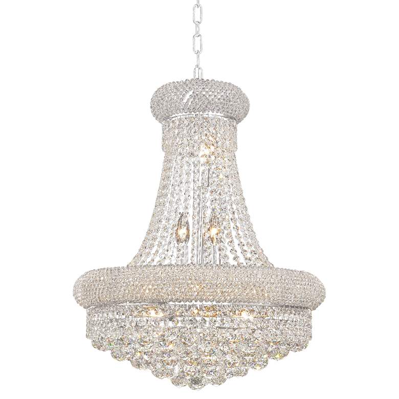 Image 2 Elegant Lighting Primo 20" Wide Chrome Crystal Chandelier