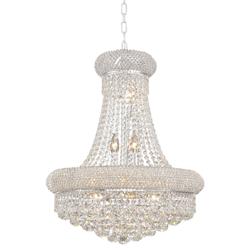 Elegant Lighting Primo 20" Wide Chrome Crystal Chandelier
