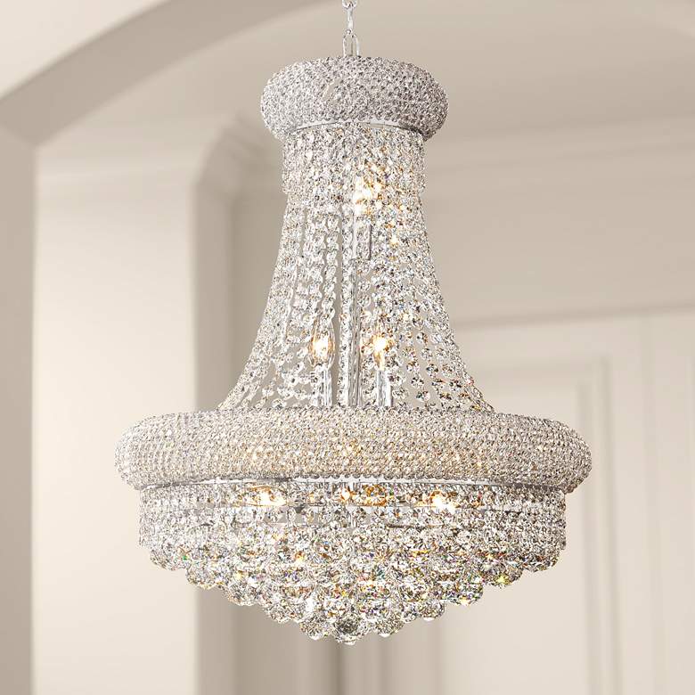 Image 1 Elegant Lighting Primo 20" Wide Chrome Crystal Chandelier