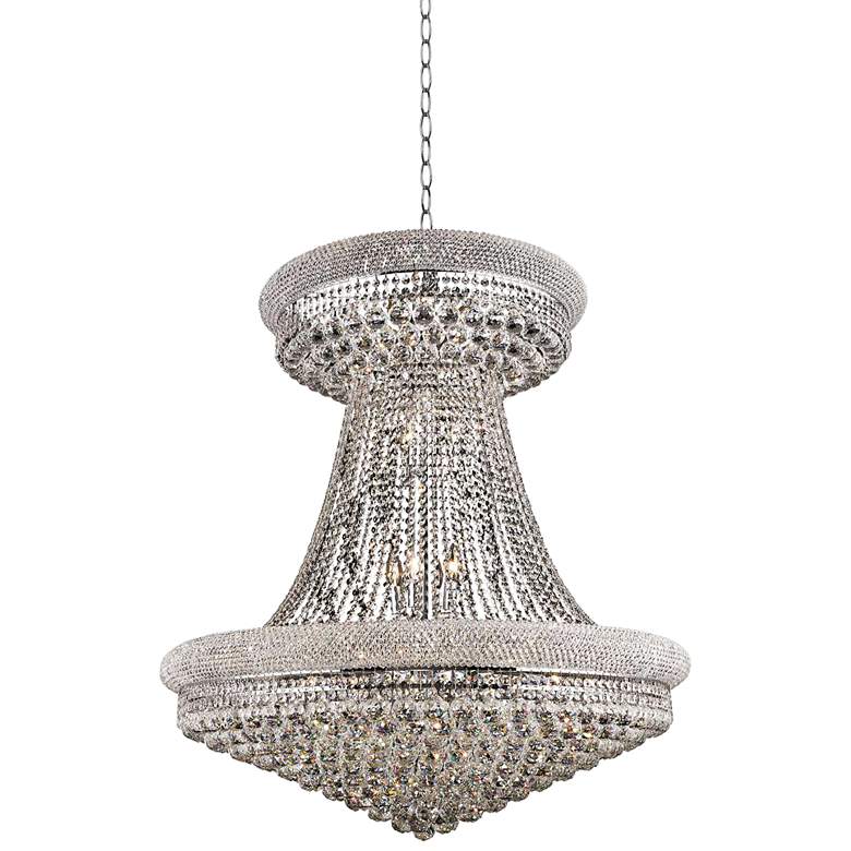 Image 2 Elegant Lighting Primo 36 inch Wide Chrome and Clear Crystal Chandelier
