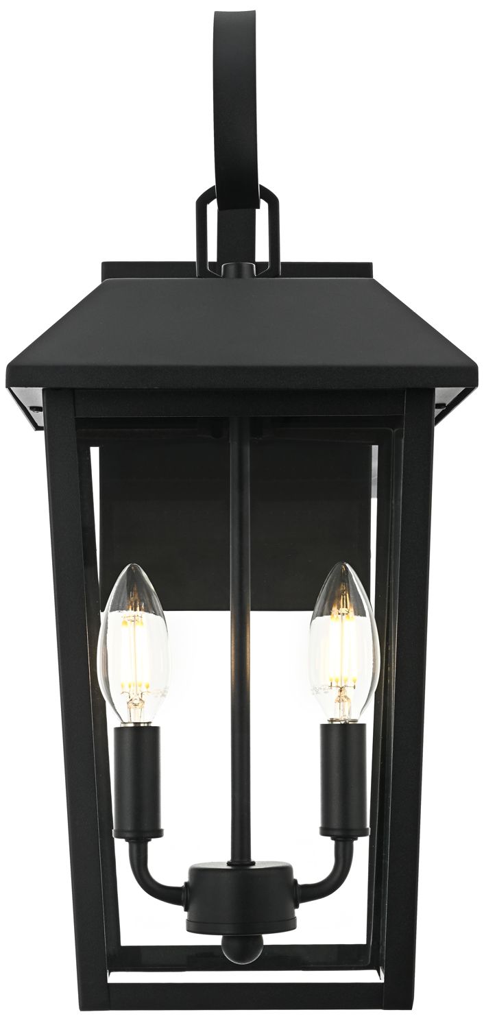 Elegant Lighting Riggs 8" Outdoor Wall Sconce in Black