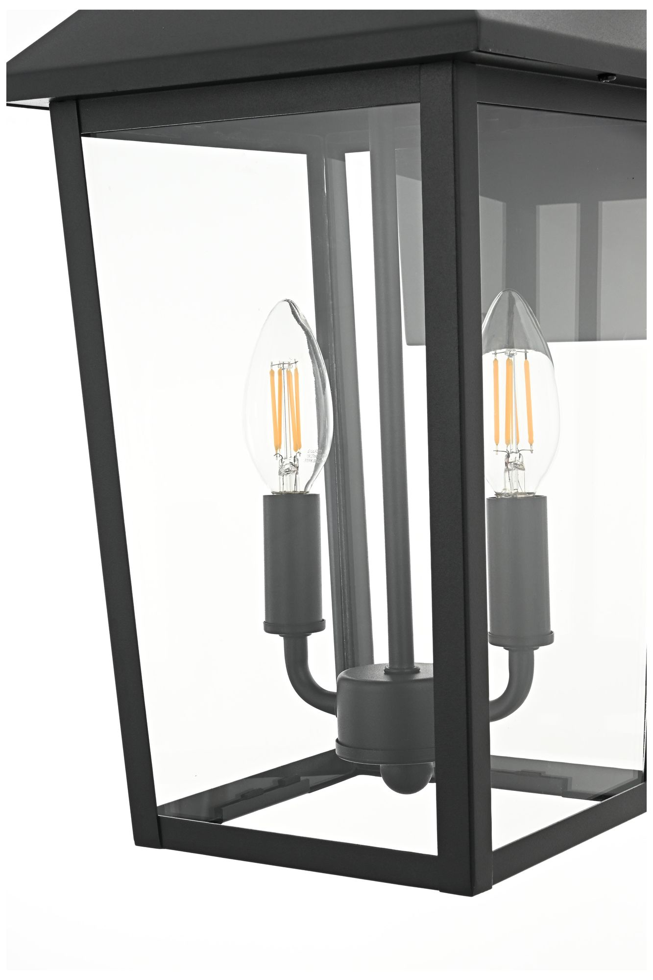 Image 4 Elegant Lighting Riggs 8" Outdoor Wall Sconce in Black more views