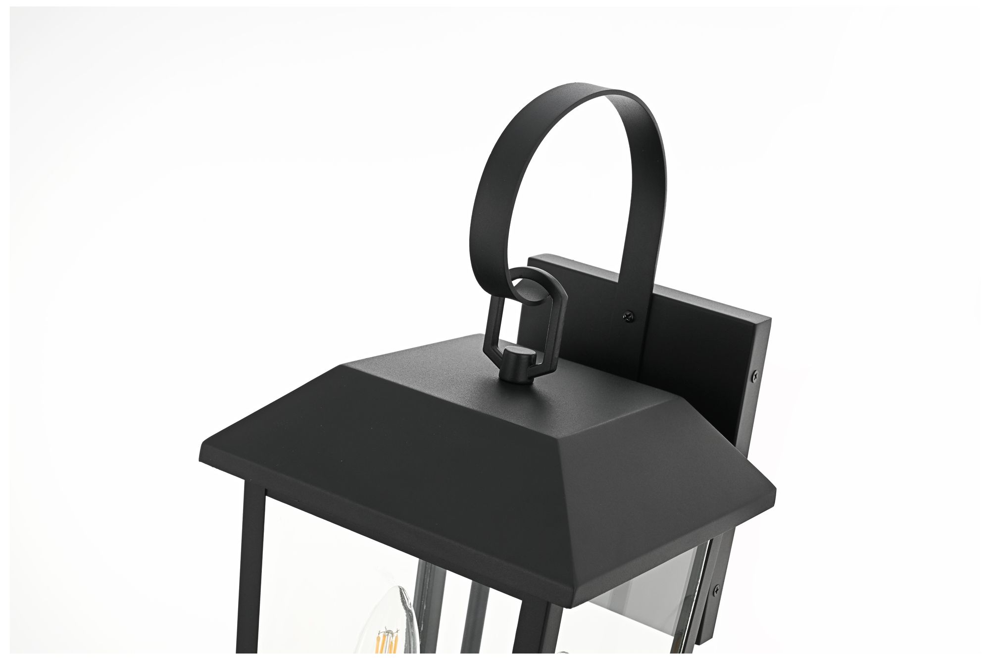 Image 5 Elegant Lighting Riggs 8" Outdoor Wall Sconce in Black more views