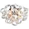 Elegant Lighting Ritz 14" Chrome and Glass Ribbon Modern Ceiling Light