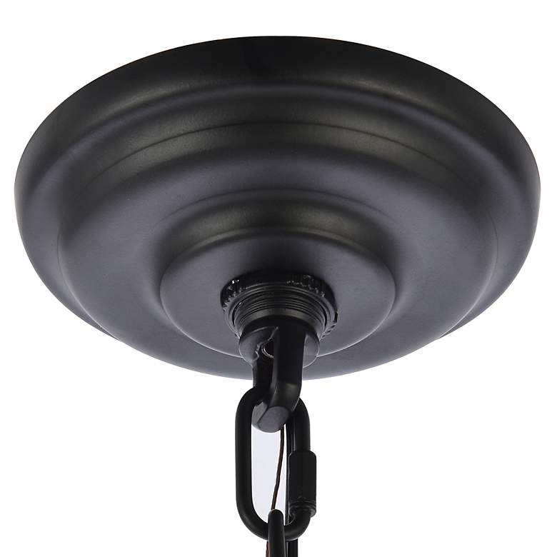 Image 5 Elegant Lighting Rohan 30" Matte Black 6-Light Candelabra Chandelier more views