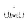 5_Elegant Lighting Rohan 42" Wide Matte Black 6-Light Chandelier more views