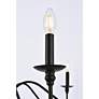 7_Elegant Lighting Rohan 42" Wide Matte Black 6-Light Chandelier more views
