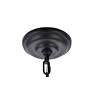 Elegant Lighting Rohan 42" Wide Matte Black 6-Light Chandelier in scene