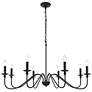 3_Elegant Lighting Rohan 42" Wide Matte Black 8-Light Chandelier