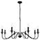 Elegant Lighting Rohan 42" Wide Matte Black 8-Light Chandelier