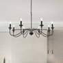 2_Elegant Lighting Rohan 42" Wide Matte Black 8-Light Chandelier