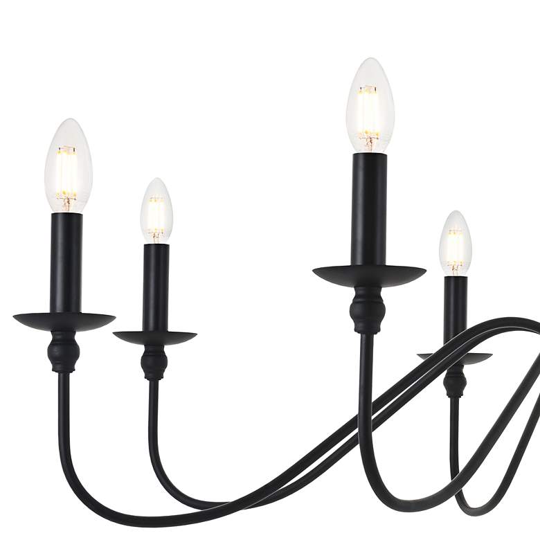 Image 4 Elegant Lighting Rohan 42" Wide Matte Black 8-Light Chandelier more views