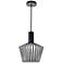 Elegant Lighting Ronnie 11 1/2" Mid-Century Modern Black Mini-Pendant