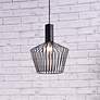 1_Elegant Lighting Ronnie 11 1/2" Mid-Century Modern Black Mini-Pendant