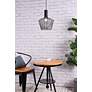 3_Elegant Lighting Ronnie 11 1/2" Mid-Century Modern Black Mini-Pendant more views