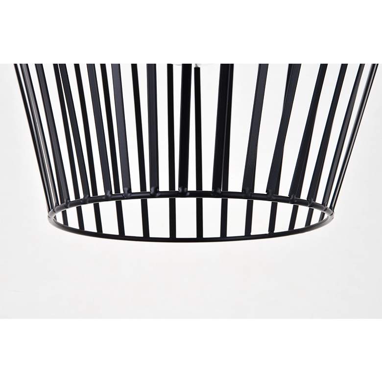 Image 5 Elegant Lighting Ronnie 11 1/2" Mid-Century Modern Black Mini-Pendant more views