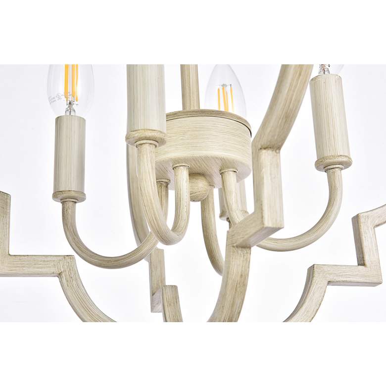 Image 6 Elegant Lighting Sandara 16" Wide Weathered Dove Finish Pendant Light more views