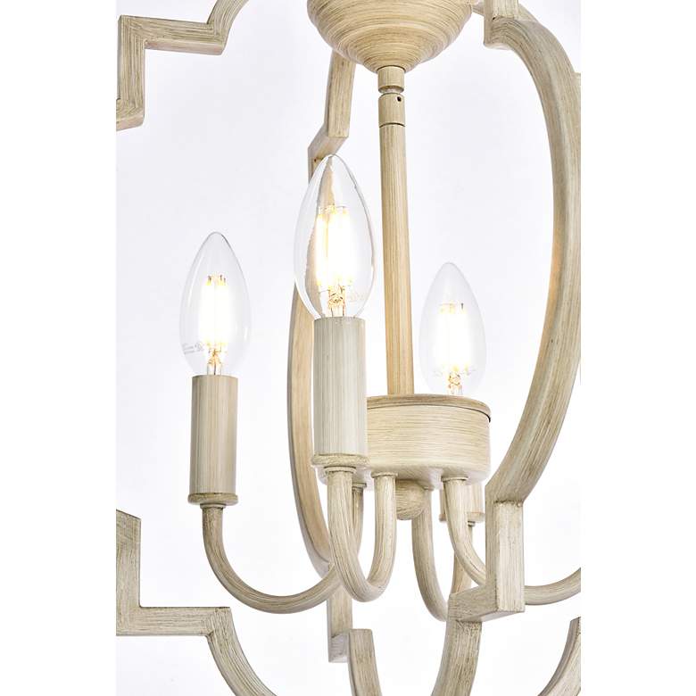 Image 7 Elegant Lighting Sandara 16" Wide Weathered Dove Finish Pendant Light more views