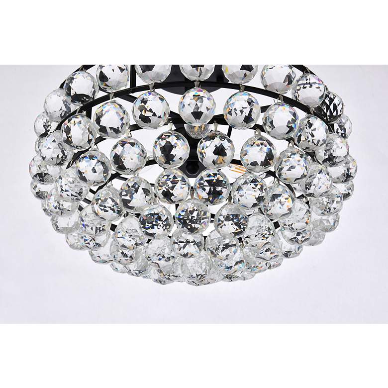 Image 5 Elegant Lighting Savannah 16" Black Frame Crystal Glass Ceiling Light more views