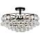 Elegant Lighting Savannah 18" Black Finish Crystal Ceiling Light