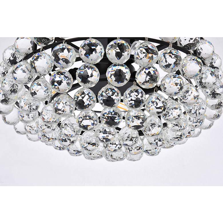 Image 6 Elegant Lighting Savannah 18" Black Finish Crystal Ceiling Light more views