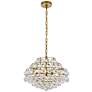 2_Elegant Lighting Savannah 18" Wide Brass and Crystal Modern Pendant