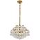 Elegant Lighting Savannah 18" Wide Brass and Crystal Modern Pendant