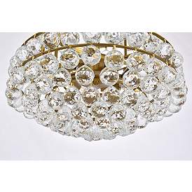 Image5 of Elegant Lighting Savannah 18" Wide Brass and Crystal Modern Pendant more views