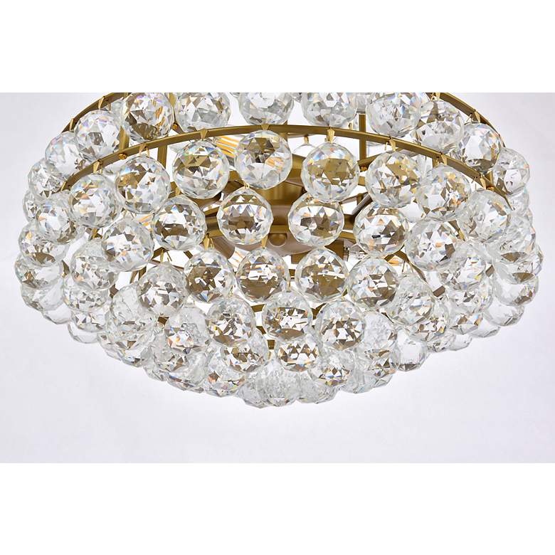 Image 5 Elegant Lighting Savannah 18" Wide Brass and Crystal Modern Pendant more views