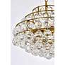 6_Elegant Lighting Savannah 18" Wide Brass and Crystal Modern Pendant more views