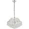 Elegant Lighting Savannah 20" Wide Chrome and Crystal Pendant Light