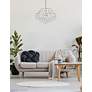 3_Elegant Lighting Savannah 20" Wide Chrome and Crystal Pendant Light more views