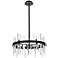 Elegant Lighting Serena 20" Black and Clear Crystal 10-Light Pendant