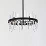 1_Elegant Lighting Serena 20" Black and Clear Crystal 10-Light Pendant
