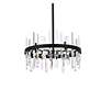 4_Elegant Lighting Serena 20" Black and Clear Crystal 10-Light Pendant more views