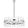 Elegant Lighting Serena 32" Wide Chrome Clear Crystal 16-Light Pendant