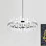 1_Elegant Lighting Serena 32" Wide Chrome Clear Crystal 16-Light Pendant