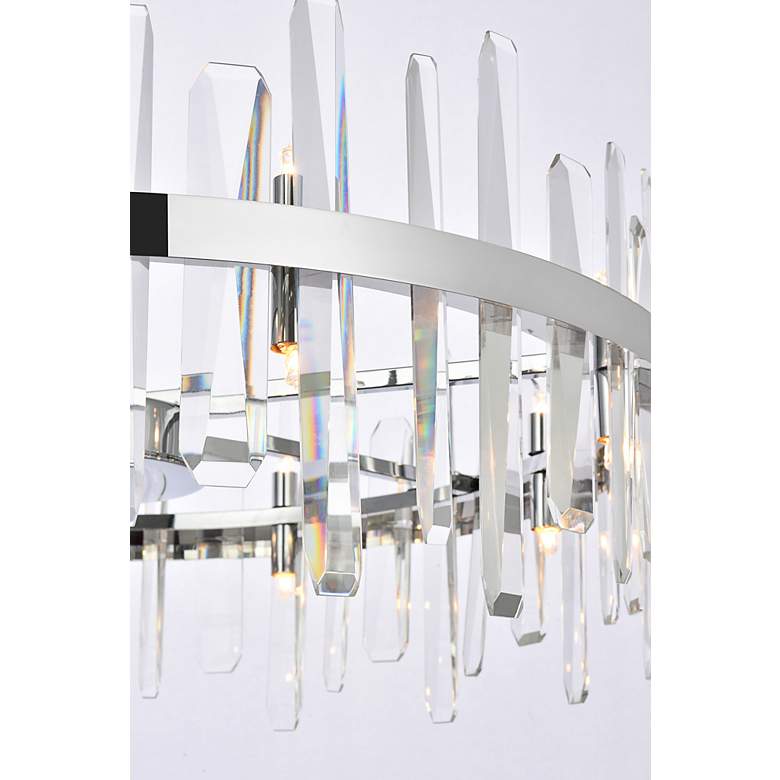 Image 5 Elegant Lighting Serena 32" Wide Chrome Clear Crystal 16-Light Pendant more views