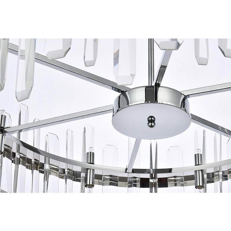 Image 6 Elegant Lighting Serena 32" Wide Chrome Clear Crystal 16-Light Pendant more views
