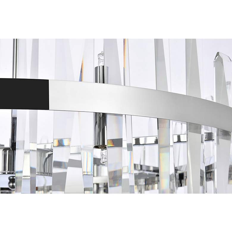 Image 7 Elegant Lighting Serena 32" Wide Chrome Clear Crystal 16-Light Pendant more views