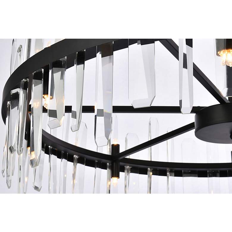 Image 5 Elegant Lighting Serena 36" Black and Crystal Round Chandelier more views