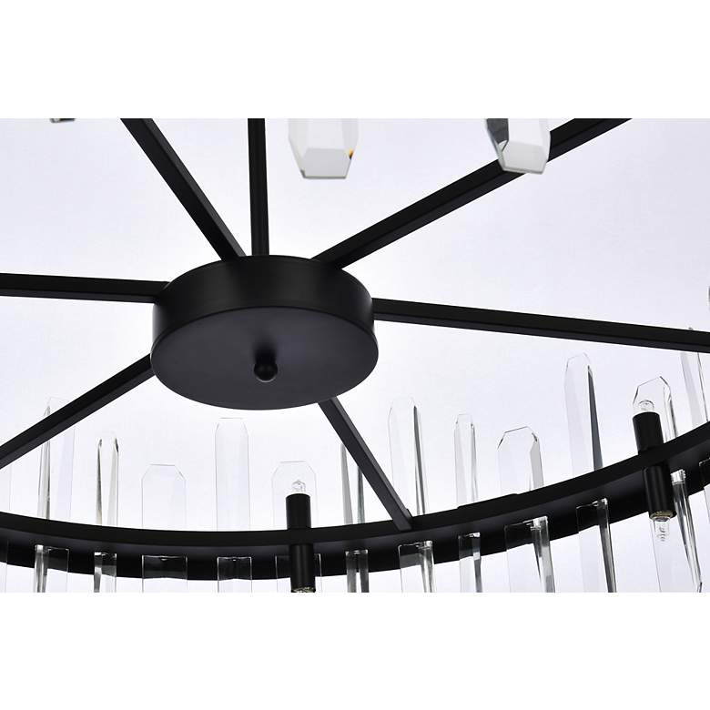 Image 6 Elegant Lighting Serena 36" Black and Crystal Round Chandelier more views