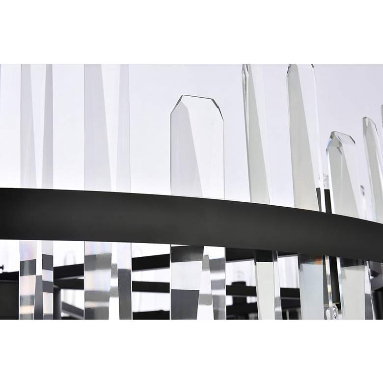 Image 7 Elegant Lighting Serena 36" Black and Crystal Round Chandelier more views