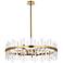 Elegant Lighting Serena 36" Gold and Crystal 16-Light Round Chandelier