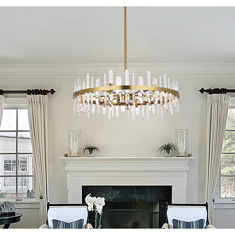 Image 3 Elegant Lighting Serena 36" Gold and Crystal 16-Light Round Chandelier more views