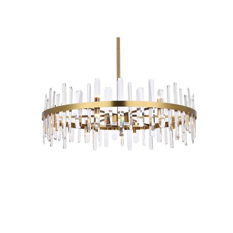 Image 4 Elegant Lighting Serena 36" Gold and Crystal 16-Light Round Chandelier more views
