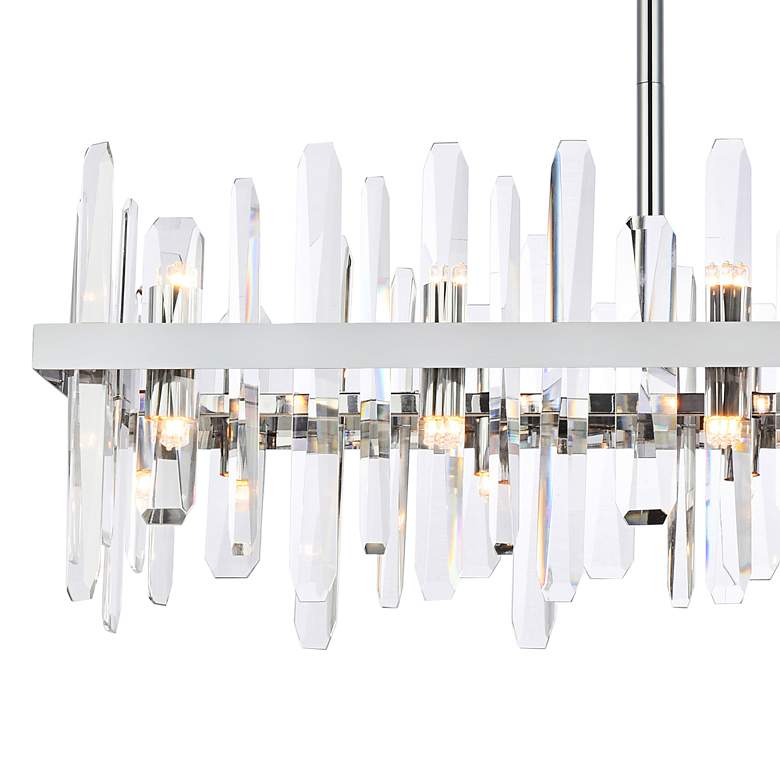 Image 4 Elegant Lighting Serena 42" Chrome and Crystal Linear Chandelier more views